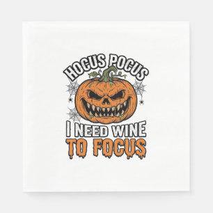 Hocus Pocus Vin Pumpor Halloween Tröja Design_1 Pappersservett