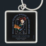 Hocus Pocus Winifred's Bok i Spådomar Fyrkantig Silverfärgad Nyckelring<br><div class="desc">Winifred Sanderson är redot att frammana lite kaos i denna förtjusande Hocus Pocus-design! Med den ökända häxan som klämmer hennes älskade rättsläsare ger den här teckningen ett mystiskt och gotiskt fläkt med flaskor, känslosymboler och ärliga accenter. Den djärva frasen "Hej, I want My Bok" förekommer både på engelska och i...</div>