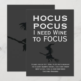 HOCUS POCUS Witch Halloween fest Inbjudningar