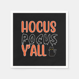 Hocus Pocus Y'all Halloween Cat Cat Design Pappersservett