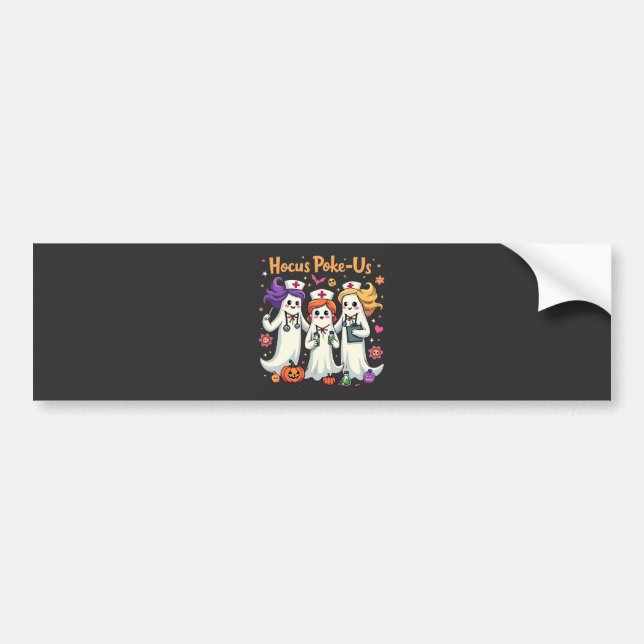 Hocus-Poke US Nursing Spooky Halloween Ghost Bildekal (Framsidan)