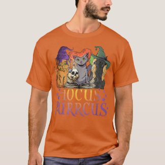 Hocus Purrcus Halloween Witch Cats Funny Parody T Shirt