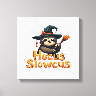 Hocus Slowcus Lutfisk älskare Halloween kostym tee Canvastryck