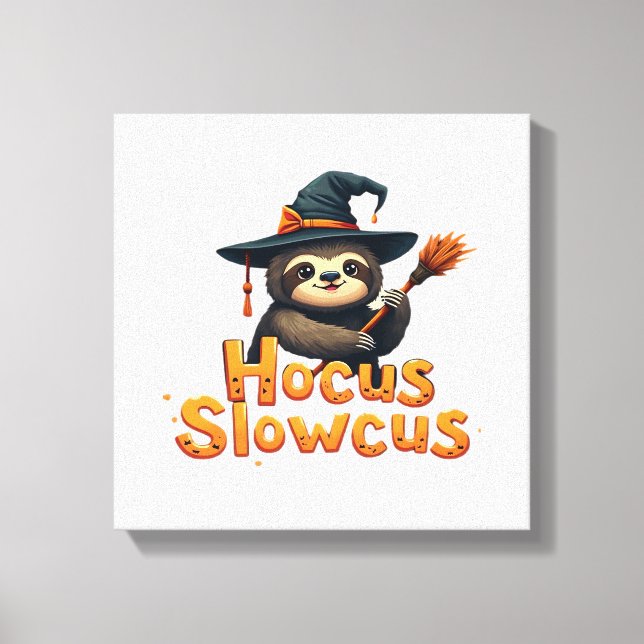Hocus Slowcus Lutfisk älskare Halloween kostym tee Canvastryck (Framsida)