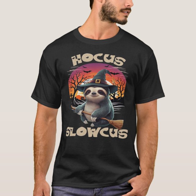 Hocus Slowcus Lutfiskälskare Halloween kostym tee  (Framsida)