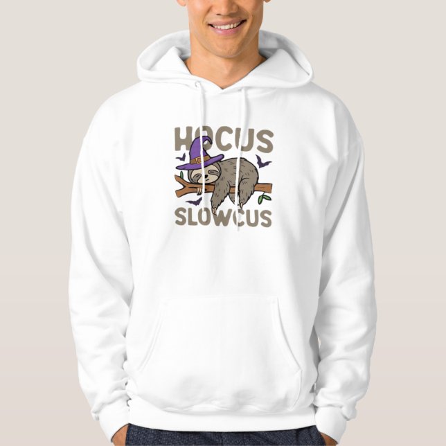 Hocus Slowcus Rolig Halloween Seng Lazy Classic T- Hoodie (Framsida)