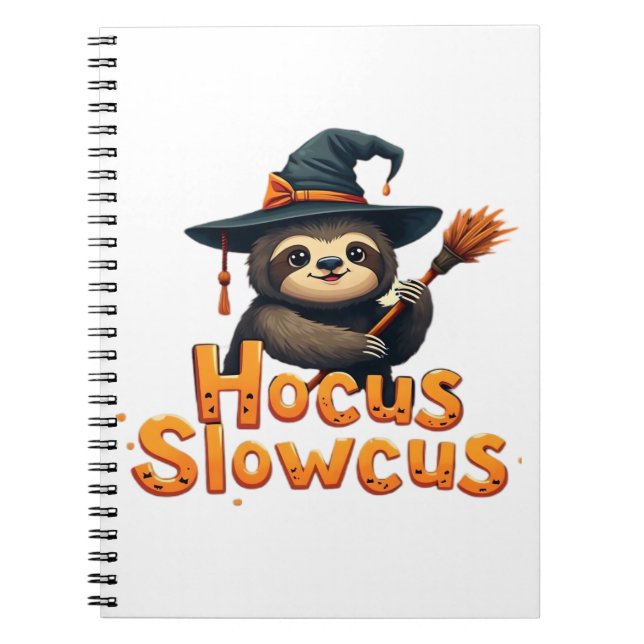 Hocus Slowcus Sloth älskare Halloween costume tee  Anteckningsbok (Framsidan)