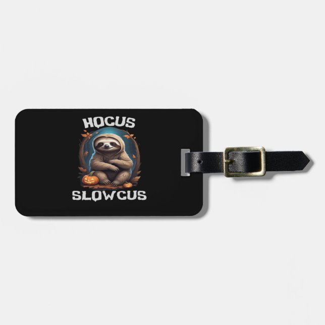 Hocus Slowcus Sloth älskare Halloween costume tee  Bagagebricka (Horisontell Framsida)