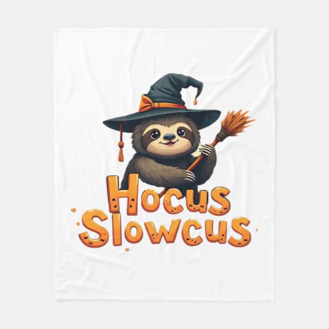 Hocus Slowcus Sloth älskare Halloween costume tee  Fleecefilt (Framsidan)