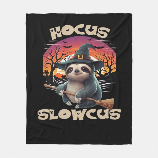 Hocus Slowcus Sloth älskare Halloween costume tee  Fleecefilt (Framsidan)