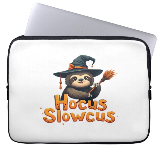 Hocus Slowcus Sloth älskare Halloween costume tee  Laptop Fodral (Framsidan)