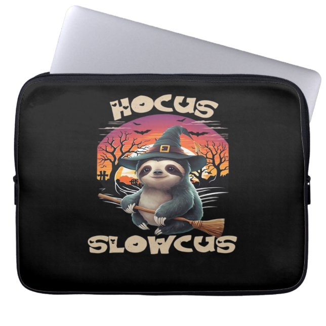 Hocus Slowcus Sloth älskare Halloween costume tee  Laptop Fodral (Framsidan)