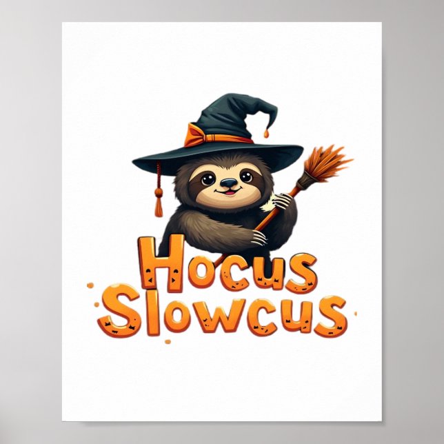 Hocus Slowcus Sloth älskare Halloween costume tee  Poster (Framsidan)