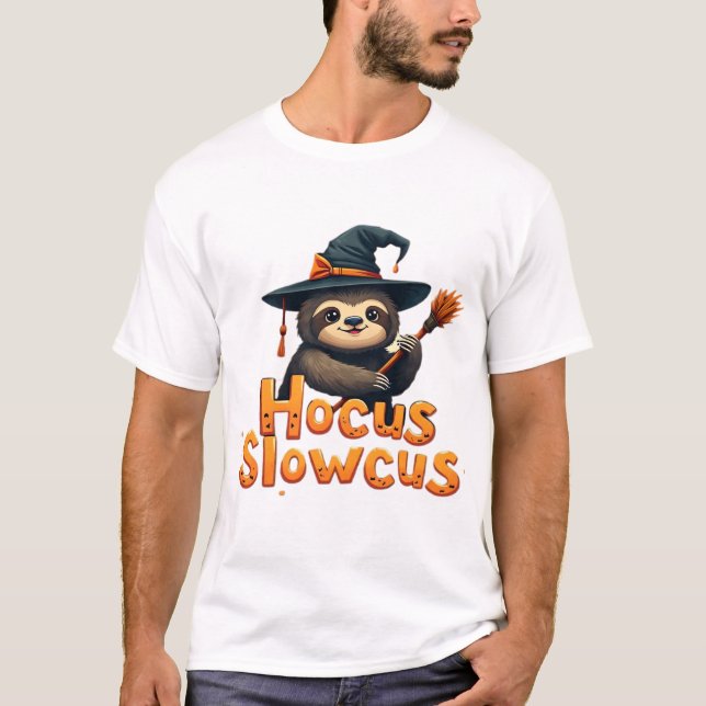 Hocus Slowcus Sloth lovers Halloween costume tee E (Framsida)
