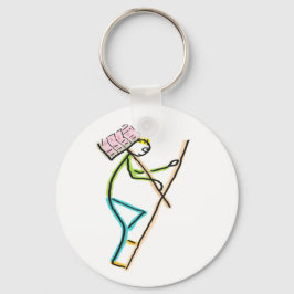 Hod Carrier Stickman Nyckelring