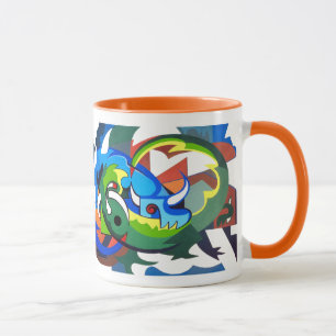Hodags 8, roliga picasso inspirerade Hodag modern Mugg
