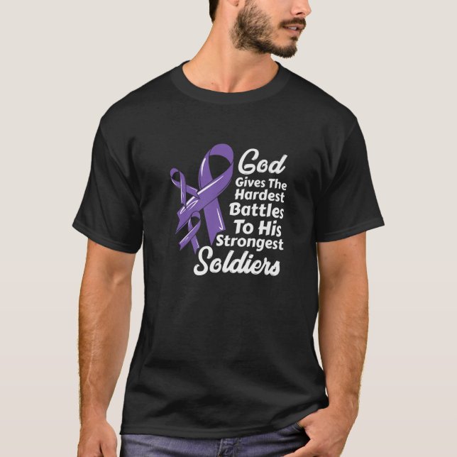 Hodgkin Lymphoma Awareness Ribbon Chemo Faith Sold T Shirt (Framsida)