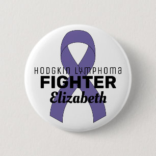Hodgkin Lymphoma Ribbon White Button Knapp