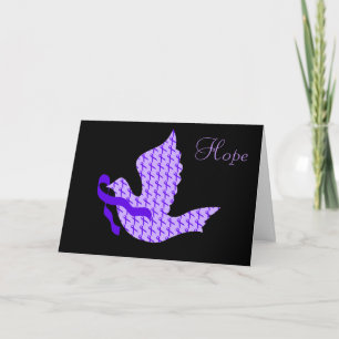 Hodgkinlymfom av Hope Violet Ribbon Helgkort