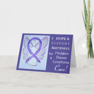 Hodgkins Disease Lymphoma Ribbon Greeting Card Kort