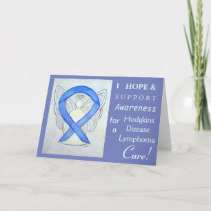 Hodgkins Disease Lymphoma Ribbon Greeting Card Kort
