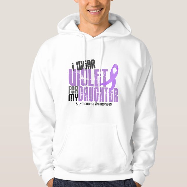 Hodgkins lymfkörtelcancer ha på sig jag violeten sweatshirt med luva (Framsida)
