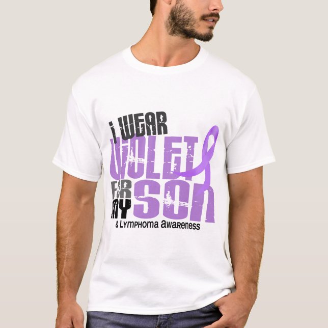 Hodgkins lymfkörtelcancer ha på sig jag violeten t-shirt (Framsida)