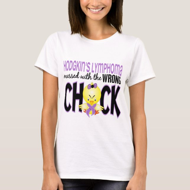 Hodgkins lymfkörtelcancer röra med den fla chicken tee shirt (Framsida)