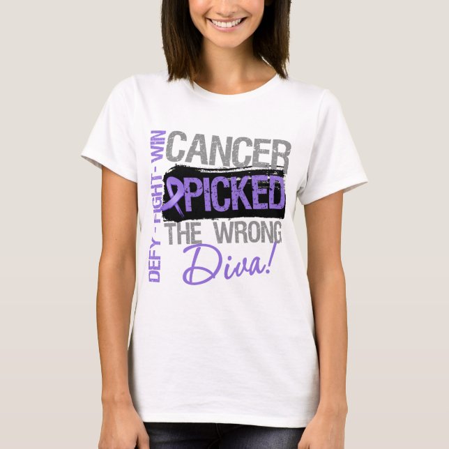 Hodgkins lymfom Cancer plockade fel diva Tee (Framsida)