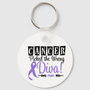 Hodgkins lymfom Cancer valde fel diva v2 Nyckelring