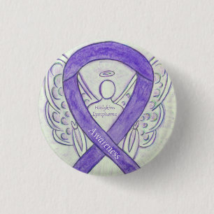Hodgkins lymfom konst ängel lila band pins