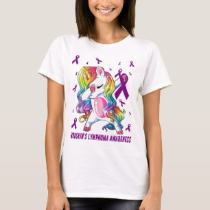 Hodgkins lymfoma dabbing unicorn warrior t shirt
