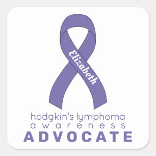 Hodgkins Lymphoma Advocate White Fyrkantigt Klistermärke