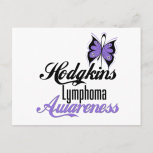 Hodgkins Lymphoma Awareness Butterfly Vykort