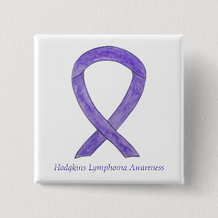 Hodgkins Lymphoma Awareness Ribbon Anpassningsbar Knapp