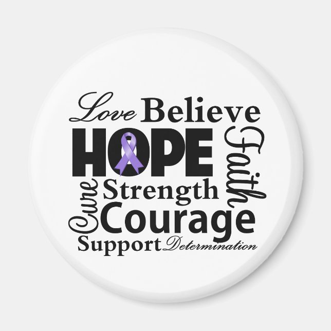 Hodgkins Lymphoma Collage of Hope Magnet (Framsidan)