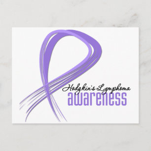 Hodgkins Lymphoma Grunge Ribbon Vykort