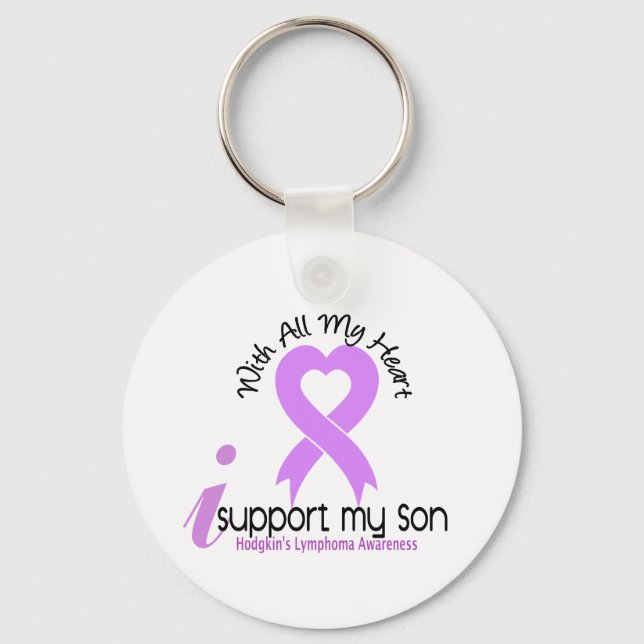 Hodgkins Lymphoma I Support Min son Nyckelring (Framsida)