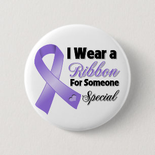 Hodgkins Lymphoma Ribbon Någon Speciell Knapp