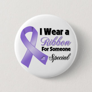 Hodgkins Lymphoma Ribbon Någon Speciell Knapp