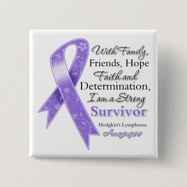 Hodgkins Lymphoma Support Strong Survivor Knapp (Framsida)