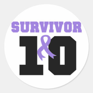Hodgkins Lymphoma Survivor 10 år Runt Klistermärke