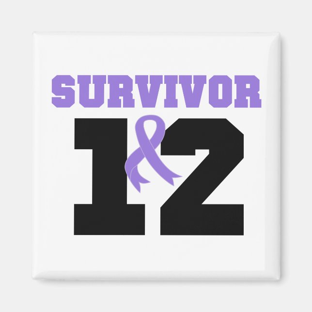 Hodgkins Lymphoma Survivor 12 år Magnet (Framsidan)