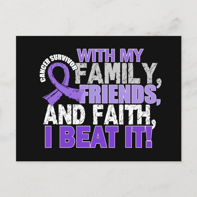 Hodgkins lymphoma Survivor Family Friends Faith Vykort (Framsida)