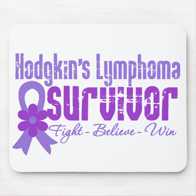 Hodgkins Lymphoma Survivor Flower Ribbon Musmatta (Framsidan)