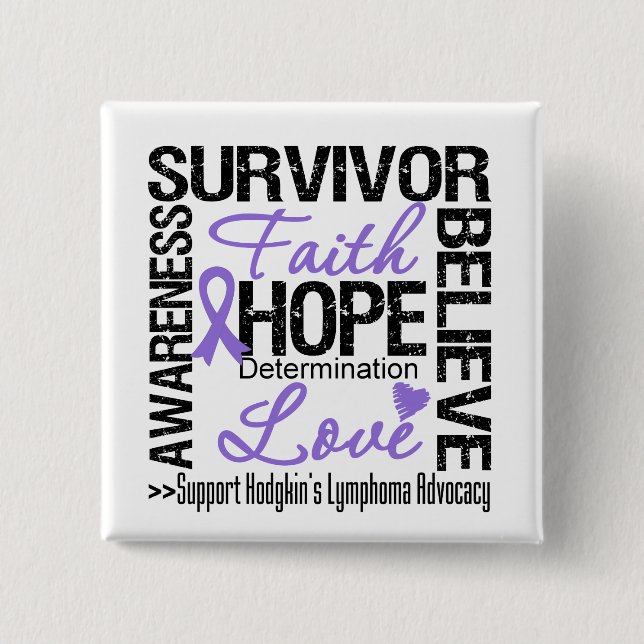 Hodgkins Lymphoma Survivors Motto Knapp (Framsida)