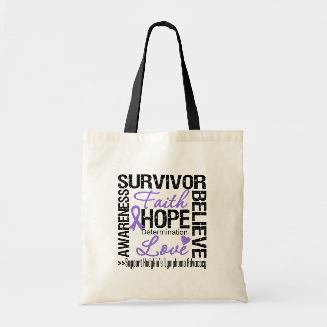 Hodgkins Lymphoma Survivors Motto Tygkasse (Framsidan)