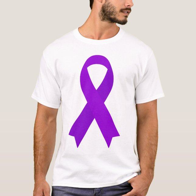  Hodgkins Lymphoma Violet Awareness Ribbon TShirt T Shirt (Framsida)