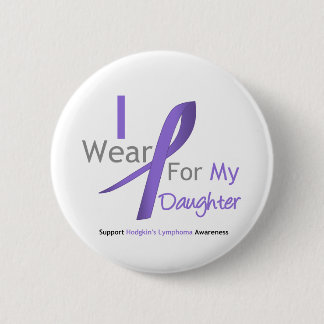 Hodgkins Lymphoma Violet Ribbon för dotter Knapp