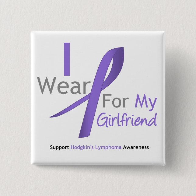 Hodgkin's Lymphoma Violet Ribbon for Girlkompis Knapp (Framsida)